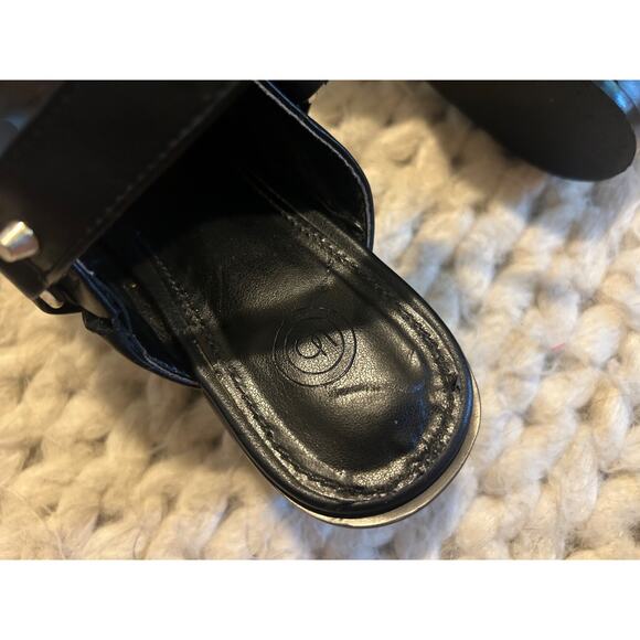 Urban Outfitters Willa Harness Mule Black Leather Studded Sling Women's Size 8M - Picture 9 of 13